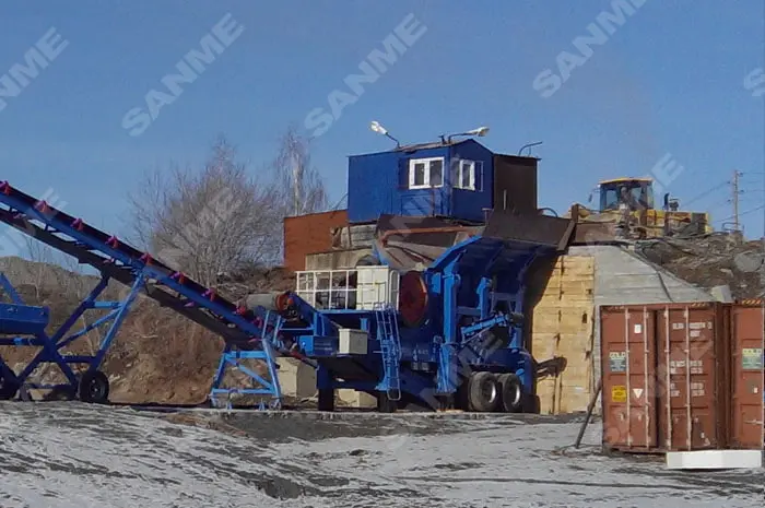 150TPH MOBILE DIABASE SAND MAKING PLANT IN NOVOSIBIRSK, RUSSIA