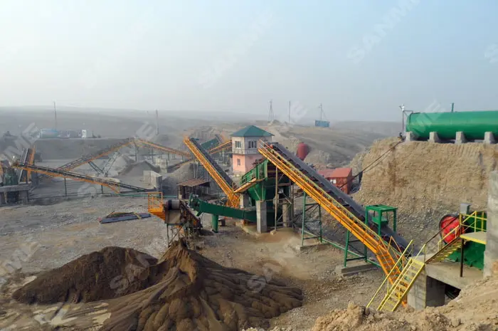 100TPH RIVER PEBBLES AGGREGATES PRODUCTION PLANT IN TAJIKISTAN